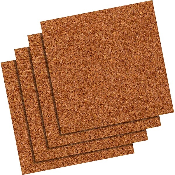 Dark Cork Tiles, 12 x 12, Pack of 4 - FLP12058, Flipside