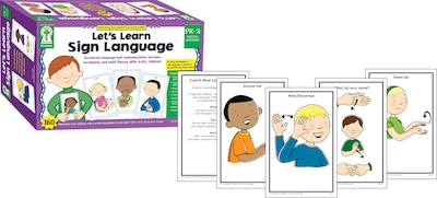 Key Education Publishing Lets Learn Sign Language Learning Cards, Grades PreK-2