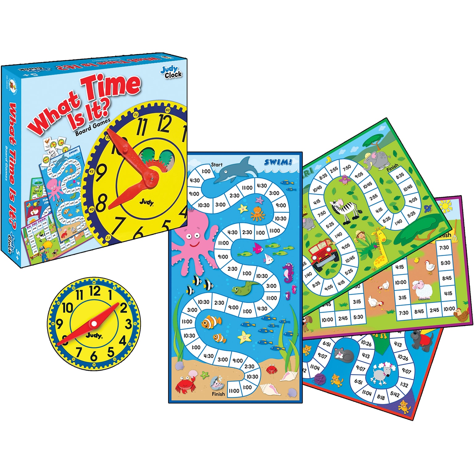 Carson-Dellosa What Time Is It? Board Game, Grades K-3