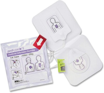 ZOLL® Pedi-Padz II Single-Use Defibrillator Pads with 2-Year Shelf Life for Children Up to 8 Years Old  (8900081001)