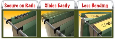 Pendaflex SureHook Hanging File Folders, Extra Capacity, 3-1/2" Expansion, Letter Size, Standard Green, 4/Pack (PFX 09217)