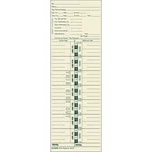 TOPS® Weekly Time Cards - Named Days, 10 1/2 x 3 1/2, 500/Bx