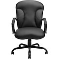 Global Offices To Go® Leather Executive Big & Tall Chair, 350 lb. Capacity, Black (OTG11961B)
