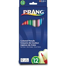 Prang® (Dixon Ticonderoga®) Colored Pencils, 3.3mm, Sharpened, Assorted Colors, 12/Set