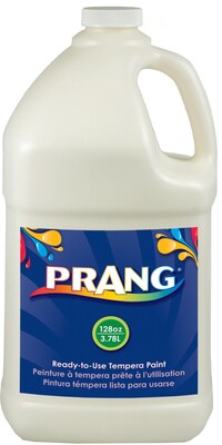 Prang Ready-to-Use Washable Tempera Paint, White, 128 oz. (22809)