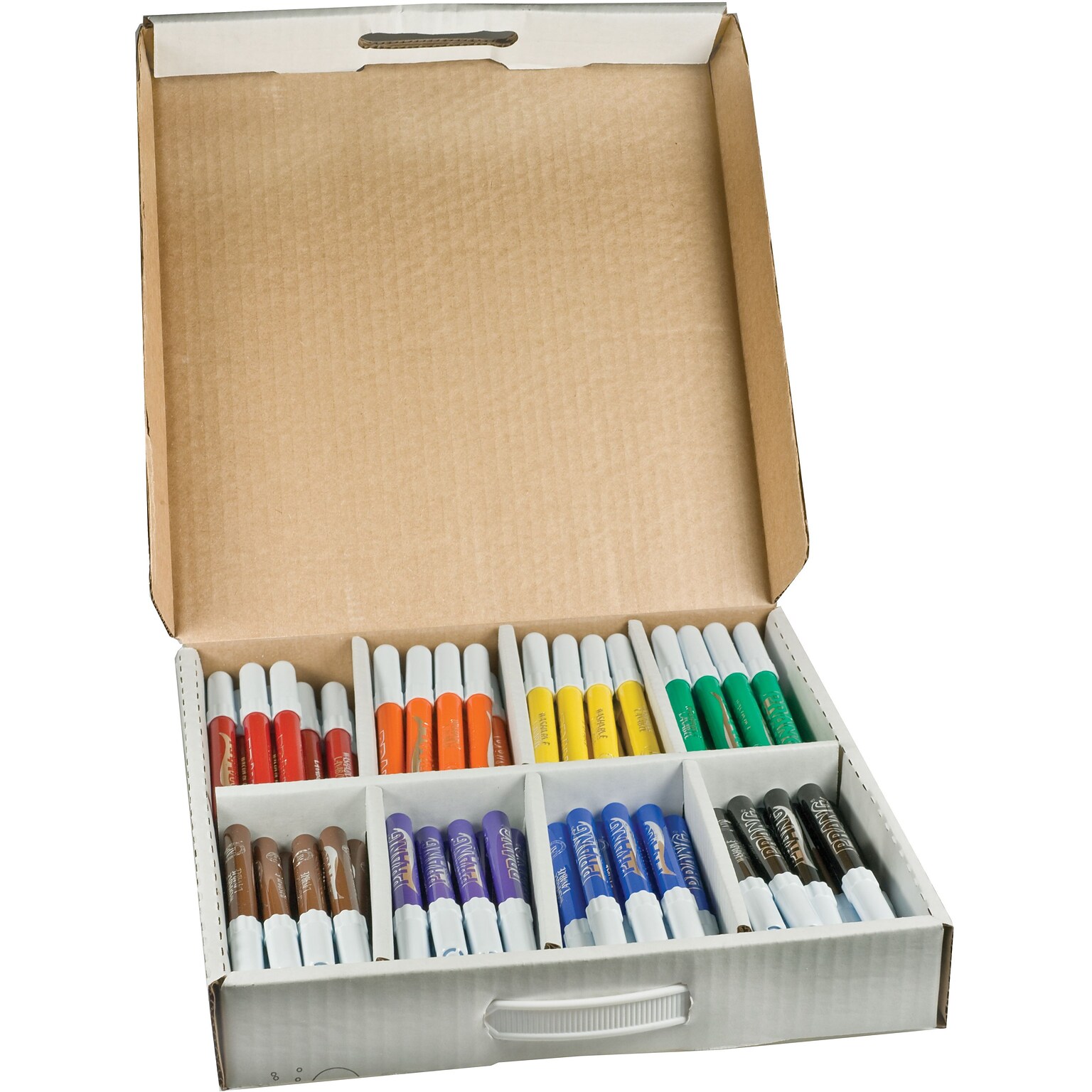 Dixon Washable Markers, Class Packs, 8 Colors, 96/Ct