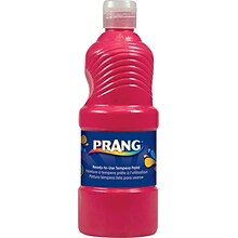 Prang Ready-to-Use Washable Tempera Paint, Red, 16 oz. (21601)