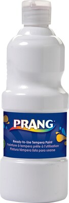 Prang Ready-to-Use Washable Tempera Paint, White, 16 oz. (21609)