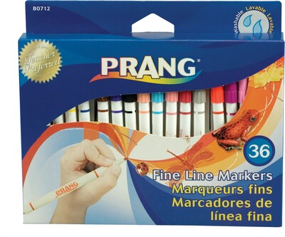 Prang® Dixon Ticonderoga® Classic Art Markers, Fine Tip, Assorted Colors, 36/Set