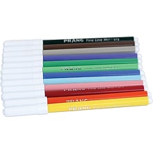 Prang Classic Washable Water Based Paint Markers, Fine Tip, Assorted Colors, 12/Pack (80714)