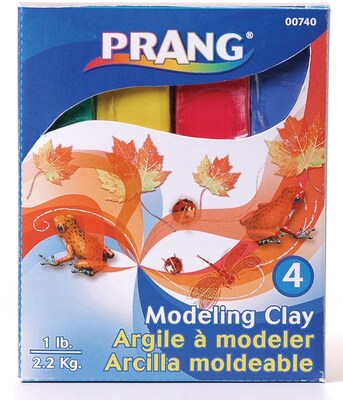 Prang Modeling Clay, Assorted Colors, 4/Box (00740)