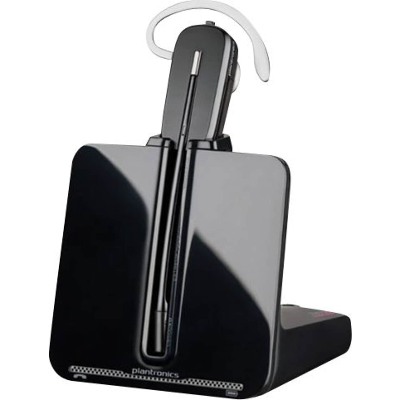Plantronics CS545-XD Wireless Noise Canceling Mono Headset Microphone, Over-the-Head, Black (88909-01)