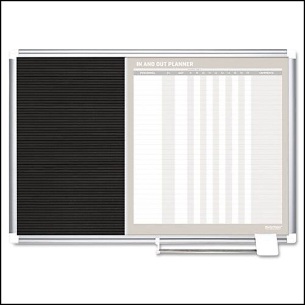 MasterVision In-Out and Notice Board, Silver Frame, 18H x 24W (GA0287830)