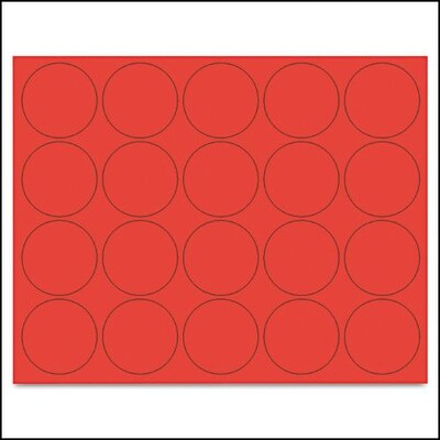 MasterVision Interchangeable Circle Magnets, Red, 20/Pack (FM1604)