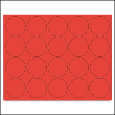 MasterVision Interchangeable Circle Magnets, Red, 20/Pack (FM1604)