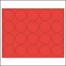 MasterVision Interchangeable Circle Magnets, Red, 20/Pack (FM1604)