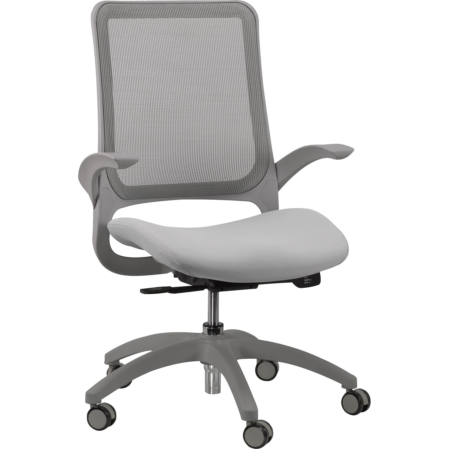 Raynor Hawk MF22 Task Chair, Mesh/Fabric, Gray, Seat: 19 3/10W x 18 1/2D, Back: 17 3/10W x 20 9/10H