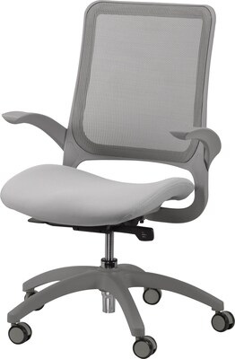 Raynor Hawk MF22 Task Chair, Mesh/Fabric, Gray, Seat: 19 3/10"W x 18 1/2"D, Back: 17 3/10"W x 20 9/10"H