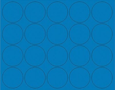 MasterVision Interchangeable Circle Magnets, Blue, 20/Pack (FM1601)