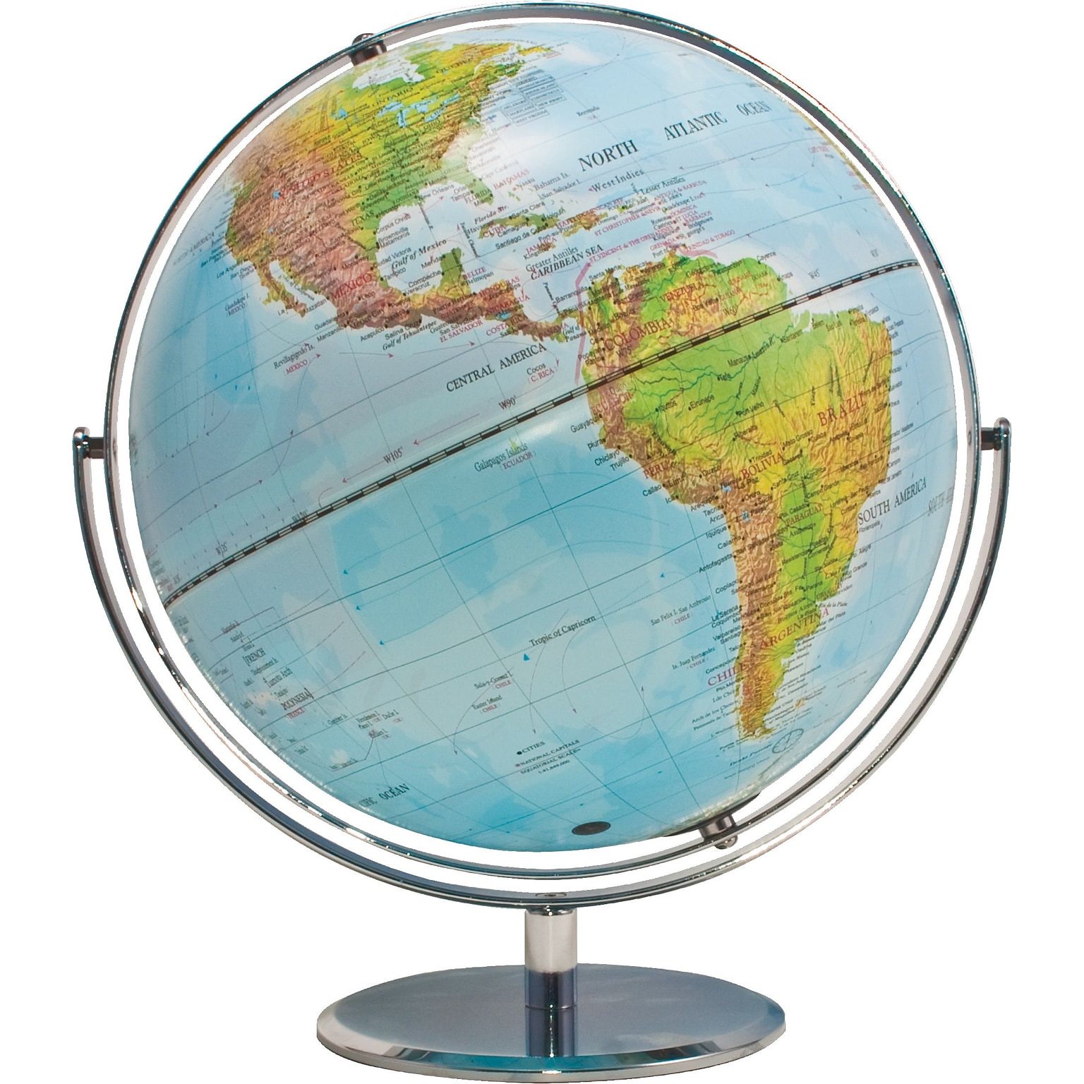Advantus® 12 Political World Globe, Blue Oceans