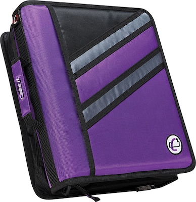 Case•it Z-176  1 1/2 Purple 2-in-1 Zipper Binder