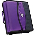 Case It D-901 2 3-Ring Zipper Binders, Purple (D-901 PUR)