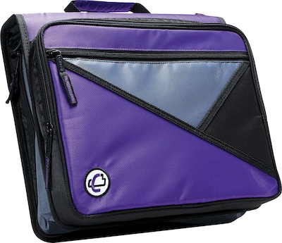 Case It 2 3-Ring Zipper Binders, Purple (LT-007 PUR)