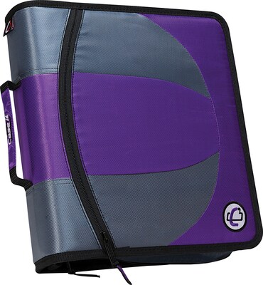 Case-it The Dual 1.5-Inch 3-Ring Zipper Binder, Purple (Dual-101 PUR)