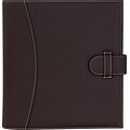 Its Academic Executive Faux Leather 1 D-Ring Binder/Organizer, Brown (92876)