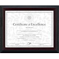 Dax Solid Wood Award and Certificate Frame, Black/Walnut, 8 1/2 x 11,