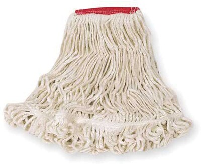 Rubbermaid Commercial Products Super Stitch 24 oz. Blend Wet Mop, 5 Headband, White, 6/Carton (FGD2