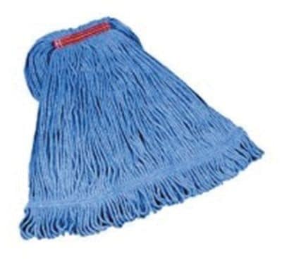 Rubbermaid Commercial Products Super Stitch 24 oz. Blend Wet Mop, 1 Headband, Blue, 6/Carton (FGD21