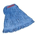 Rubbermaid Commercial Products Super Stitch 24 oz. Blend Wet Mop, 1 Headband, Blue, 6/Carton (FGD21