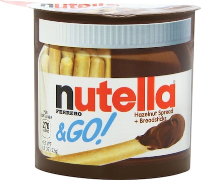 Nutella on the GO Chocolate Hazelnut Spread with Breadsticks, 1.8 oz., 12/Box (FEU80314)