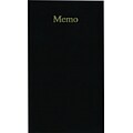 Memo Pad, 3-5/8x6, 100 Pages, White Paper/Black Cover (A435)