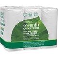 Seventh Generation 100% Recycled Paper Towel Roll With Right Size Sheets, 2-Ply, White, 6 Rolls/Case