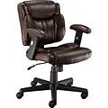 Quill Brand®® Telford™ Task Chair, Luxura™, Brown, Seat: 15.75W x 15.94D, Back: 15.75W x 15.94D