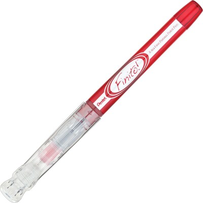 Pentel® Finito! X-tra Porous Point Pen, Fine Point, Red Ink (PENSD98B)