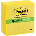 Post-it® Super Sticky Notes, 3 x 3, Electric Yellow, Evernote Collection, 4 Pads/Pack (654-4SSY-EV)
