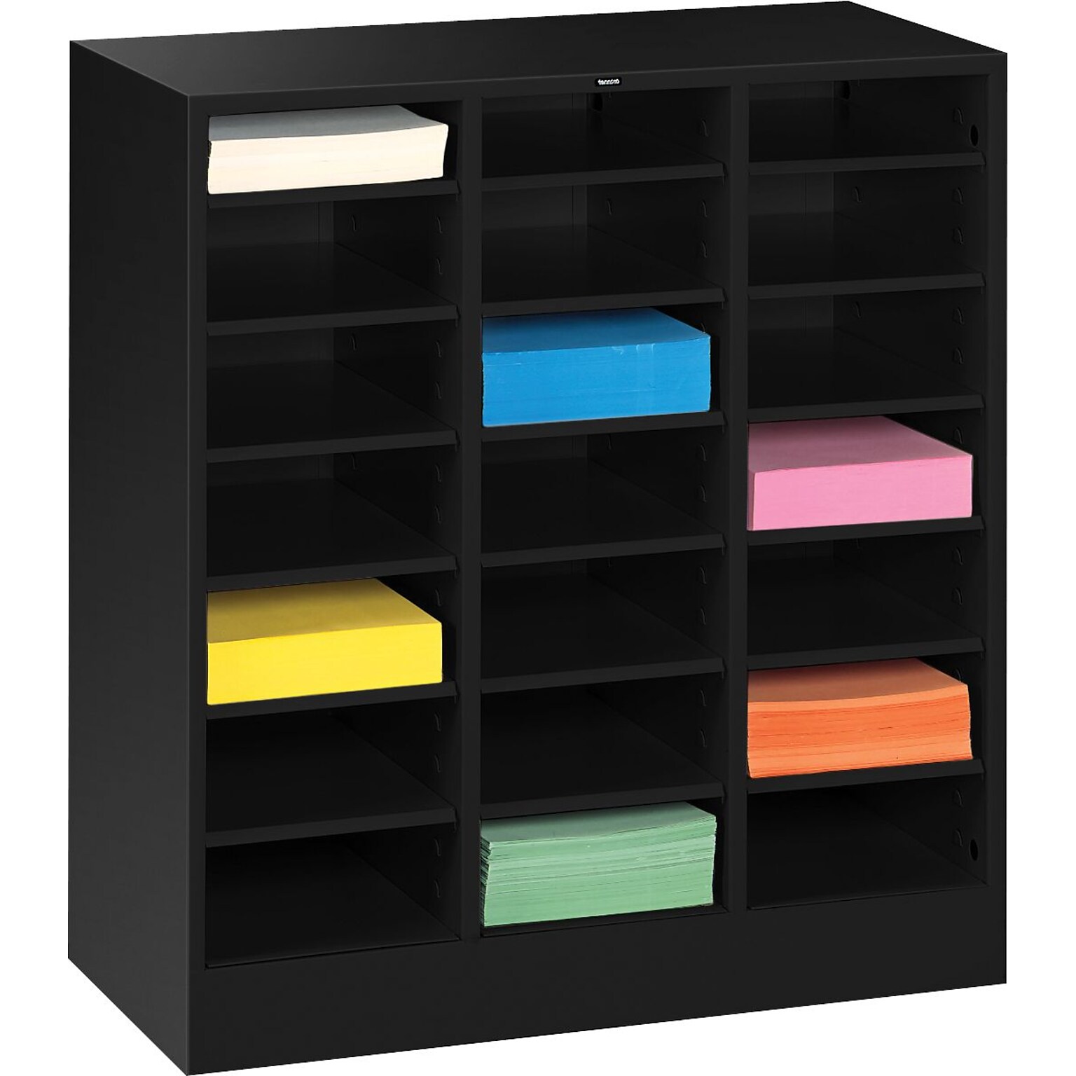 Tennsco 21-Compartment Literature Organizers, 30.6, Black (TNN-5075BK)