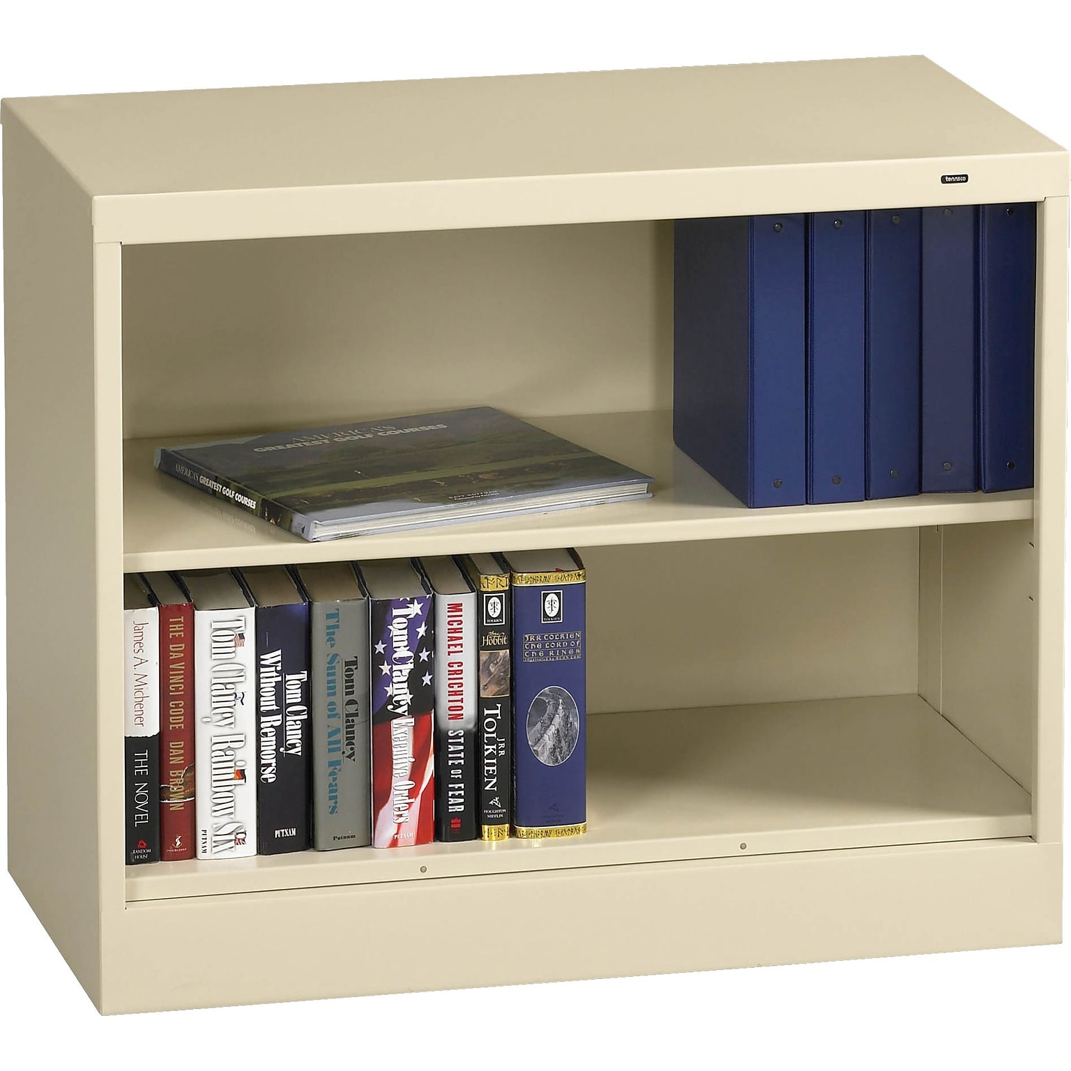 Tennsco 30H 2-Shelf Welded Bookcase, Putty (TNN-BC1830PY)
