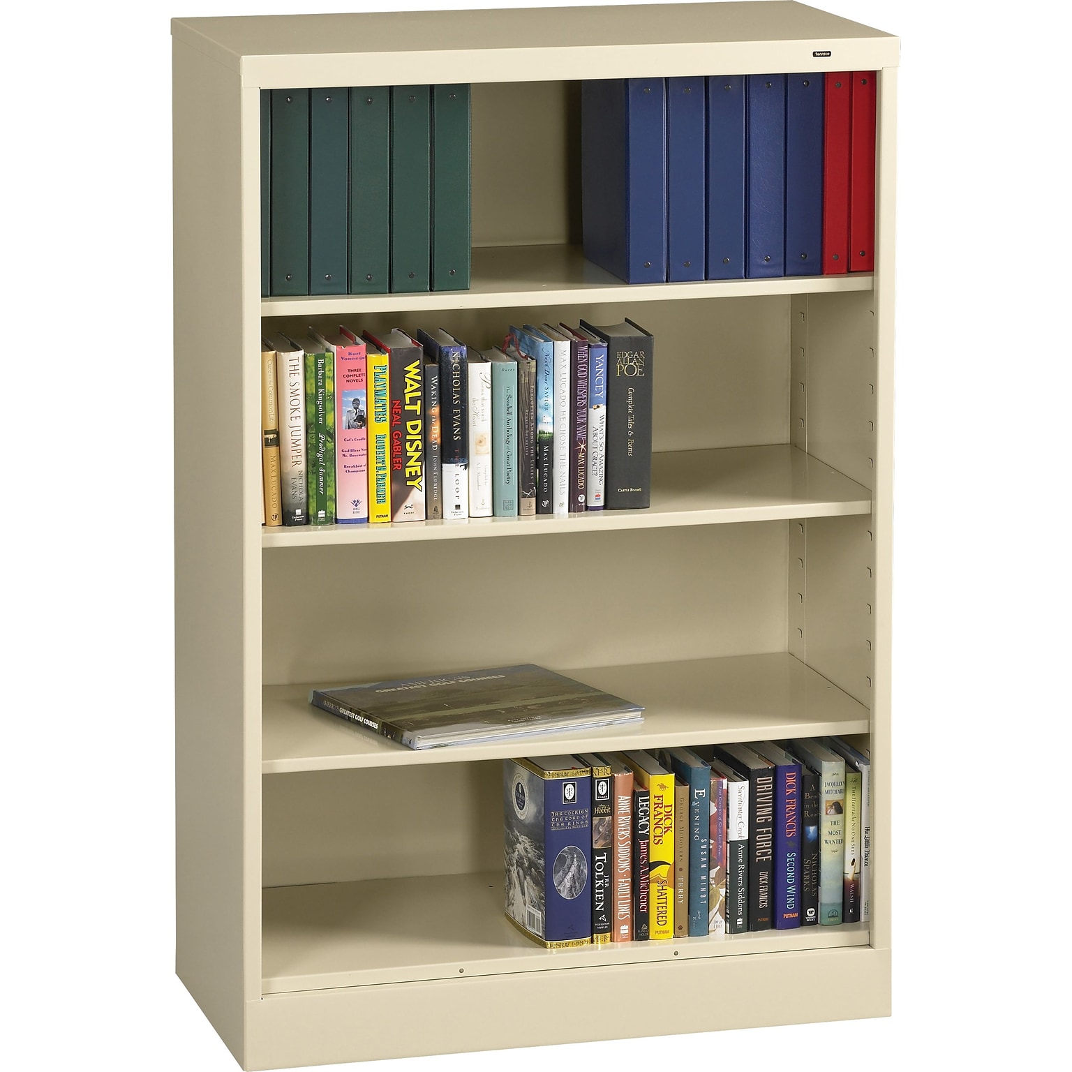 Tennsco 55H 4-Shelf Welded Bookcase, Putty (TNN-BC1852PY)