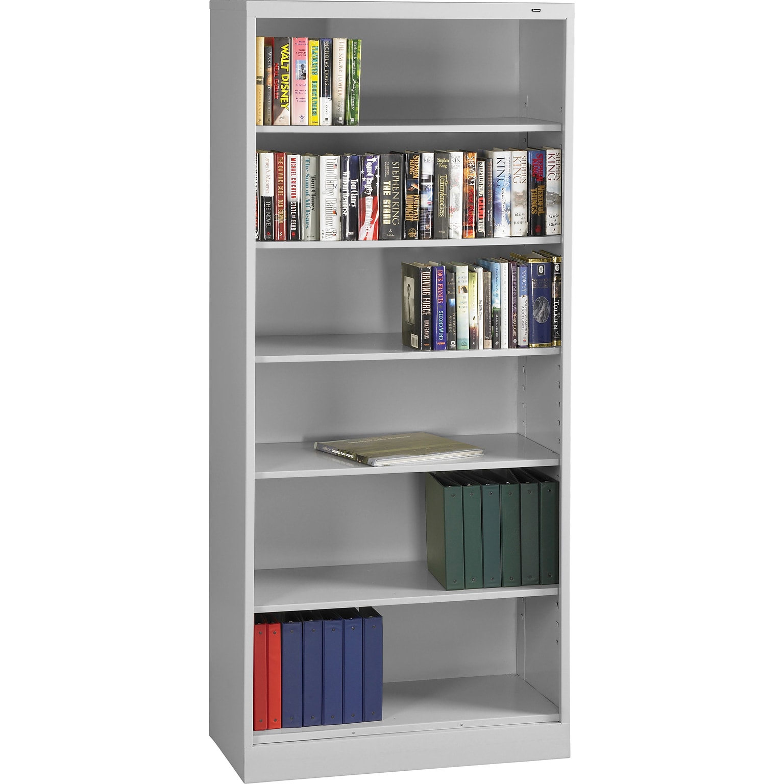 Tennsco 84H 6-Shelf Welded Bookcase, Light Grey (TNN-BC1884LGY)