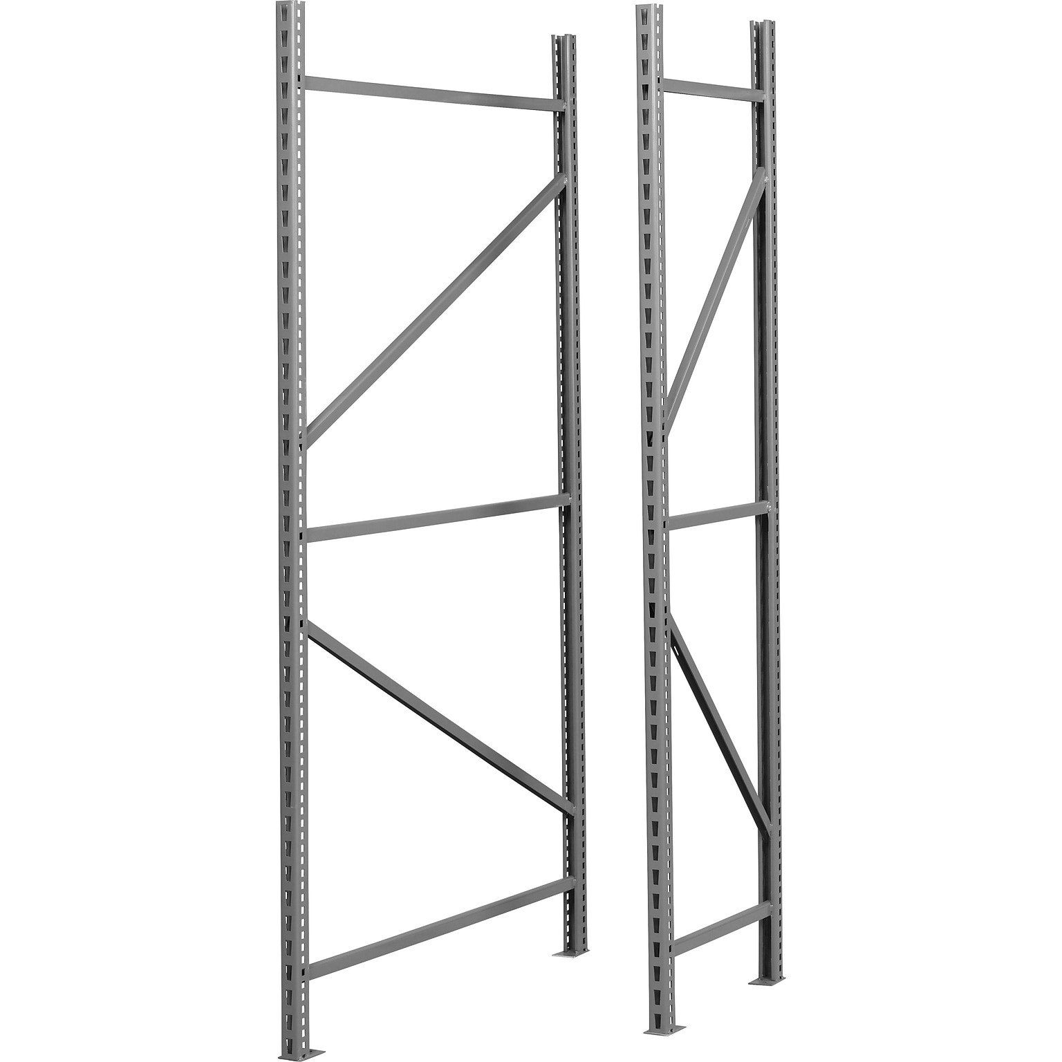 Tennsco Bulk Storage Upright Frame, Supports 10,000 lb., Medium Grey, 72H x 1 3/4W x 24D