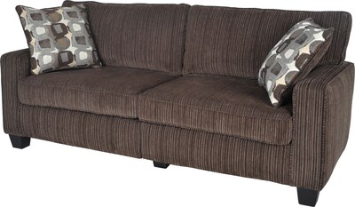 Serta RTA San Paolo Collection, 78 Fabric Sofa, Mink Brown