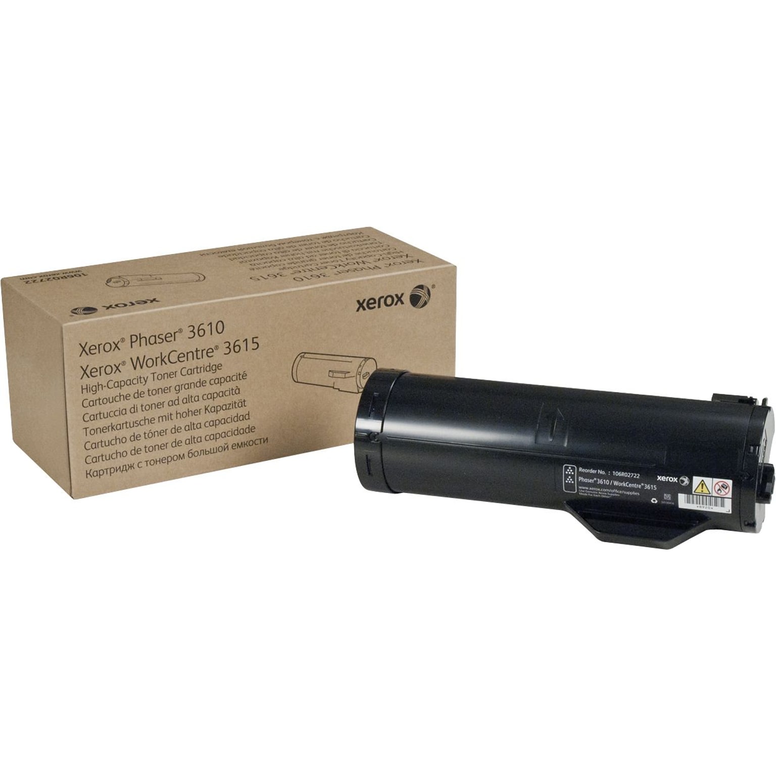 Xerox 106R02722 Black High Yield Toner Cartridge, Prints Up to 14,100 Pages (XER106R02722)