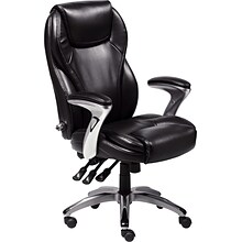 Serta Ergo-Executive Office Chair, Bonded Leather, Black (43676OSS)