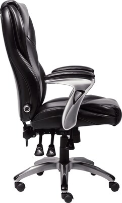 Serta Ergo-Executive Office Chair, Bonded Leather, Black (43676OSS)