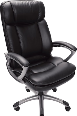 Serta Big & Tall Ergonomic Faux Leather Executive Big & Tall Chair, 350 lb. Capacity, Black (43675OS