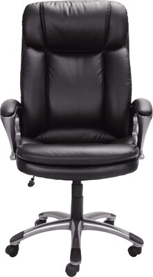 Serta Big & Tall Ergonomic Faux Leather Executive Big & Tall Chair, 350 lb. Capacity, Black (43675OSS)